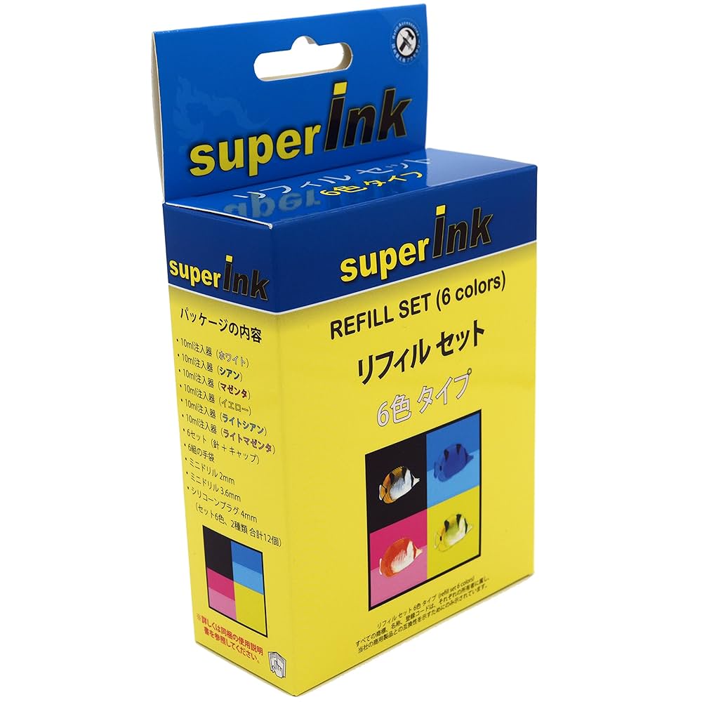 Amazon.co.jp: superInk リフィル セット（6色） インク